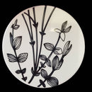 Coaster - plain black and white Bamboo print