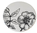 Black and White  Flower design Coaster