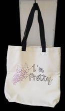 Tote Bag - I'm Pretty and butterfly print